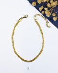 three layer gold anklet
