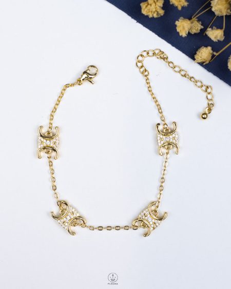 gold straus celine bracelet