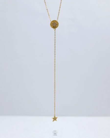 straus gold space star necklace