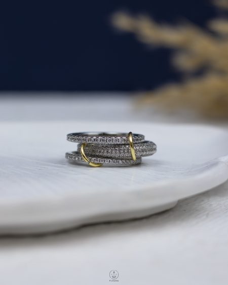 triple silver struas ring