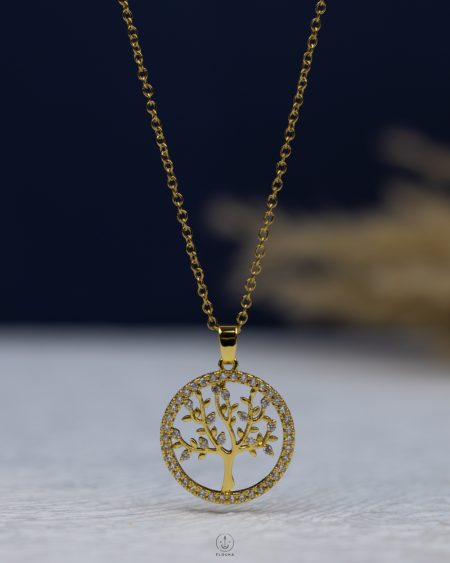 gold straus Timberland necklace