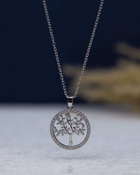 silver straus Timberland necklace