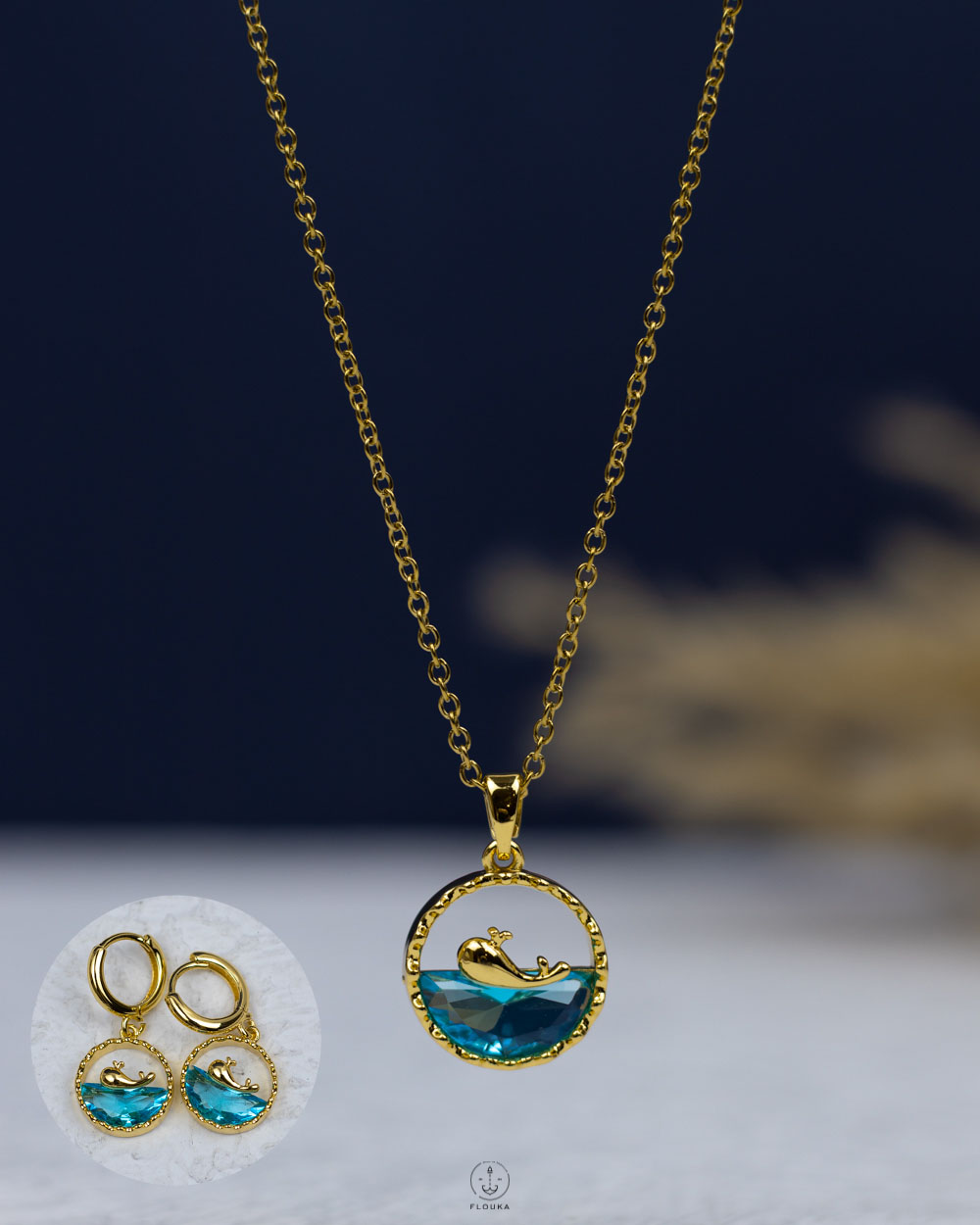 1765740651_n2132.jpg blue sea gold necklace & earring set