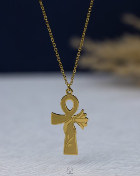 gold key life necklace