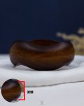 wavy brown wood bangle