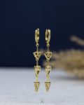 gold straus triangle earring