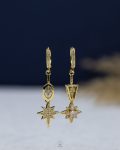 gold straus space star earring