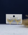 gold Phoenix bird earring