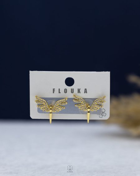 gold Phoenix bird earring