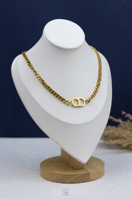 gold CD necklace