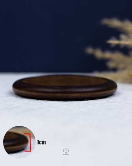 tiny brown wood bangle