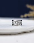 silver flower ring