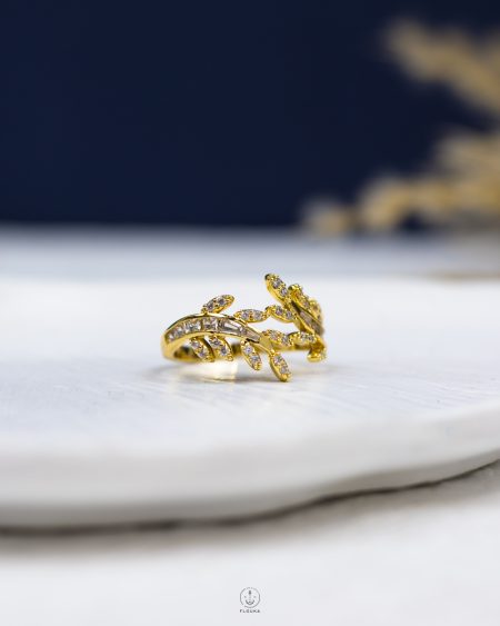 gold struas tree branch ring