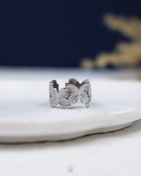 silver butterfly ring