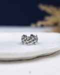 silver flower ring