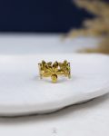 free size gold flower ring