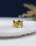 free size gold butterfly ring