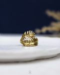 gold feather ring