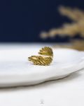 free size gold feather ring