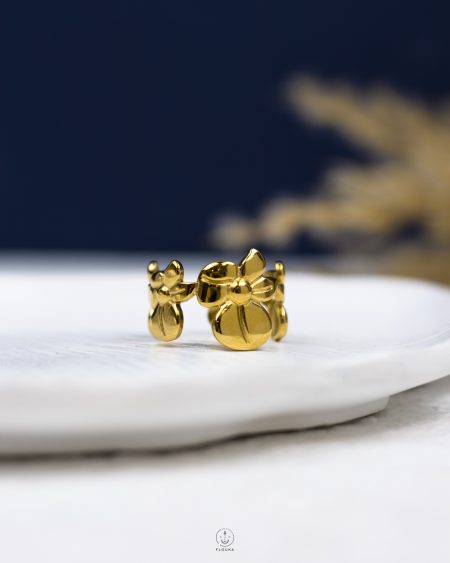 gold flower ring