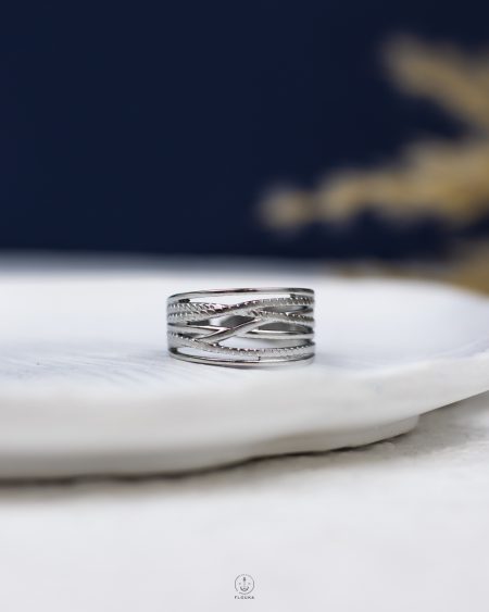 many layer silver ring