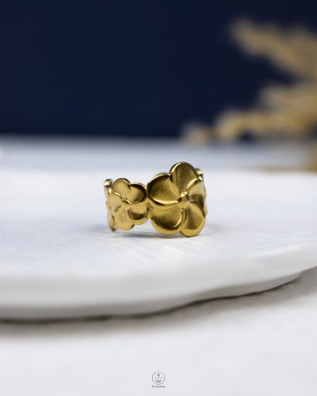 gold flower ring