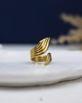 free size gold wings ring